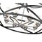 Z-Lite Malcalester 8 Light Pendant, Matte Black & White 481P30-MB-BN - alternate 7